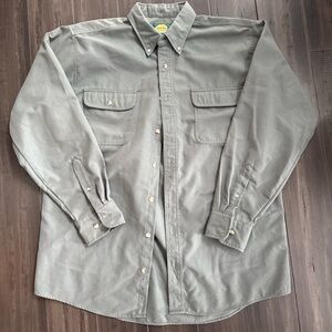 Cabela's Green and Yellow Outdoor Gear Label Shirt